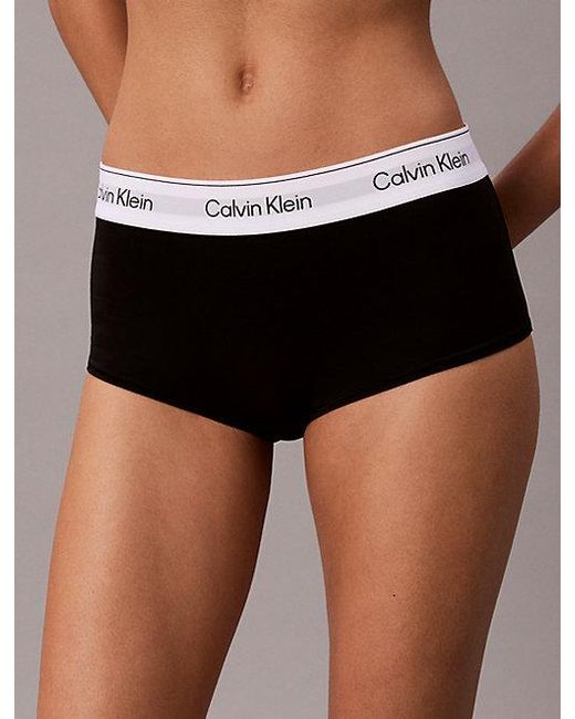 Calvin Klein Black Boy Shorts Icon Cotton Modal