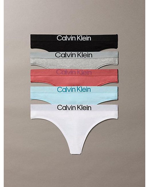 Calvin Klein 5-Pack Strings in het Blue