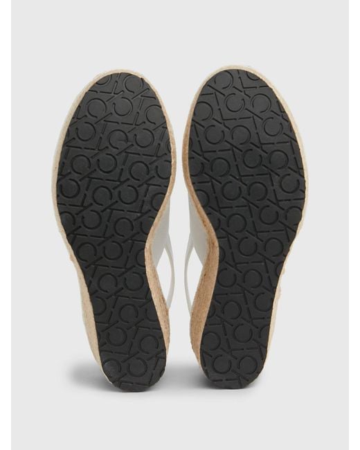 Sandales espadrilles compensées Calvin Klein en coloris Natural