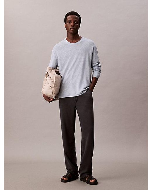 Calvin Klein Zweifarbiger Pullover Aus Leinen-Mix in Multicolor für Herren
