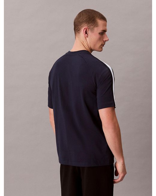 Calvin Klein Blue Performance Cotton Blend Gym T-Shirt for men