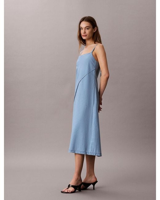 Calvin Klein Blue Soft Denim Cami Dress