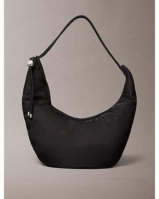 Calvin Klein Black Nylon Crescent Bag