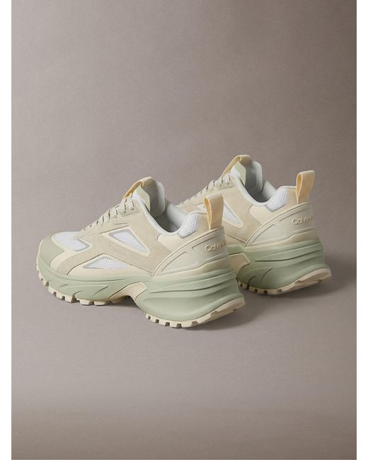 Calvin Klein Metallic Knit Mesh Runner Trainers