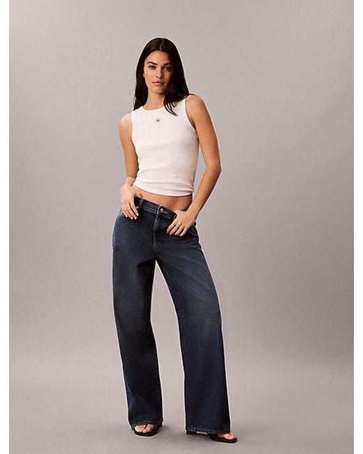 Calvin Klein Blue Jeans Low Rise Baggy Jeans