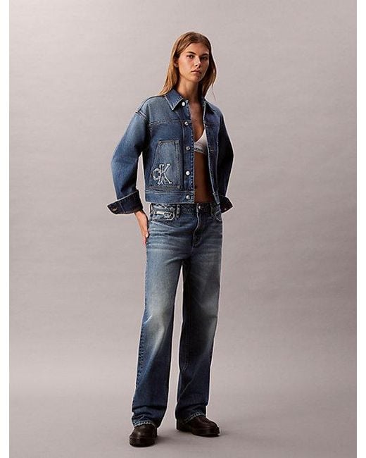 Calvin Klein Blue Denim-Arbeitsjacke