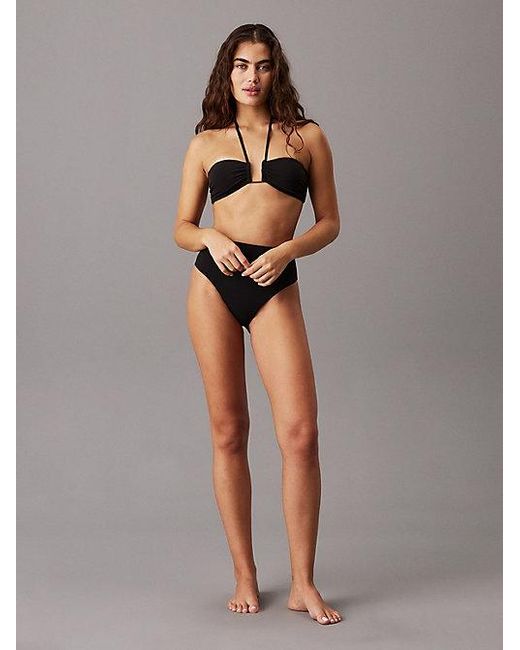 Calvin Klein Bandeau Bikinitop in het Black