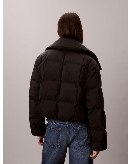 Calvin Klein Blue Short Down Puffer Jacket