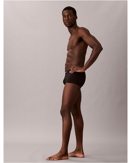 Calvin Klein Black 7 Pack Low Rise Trunks for men