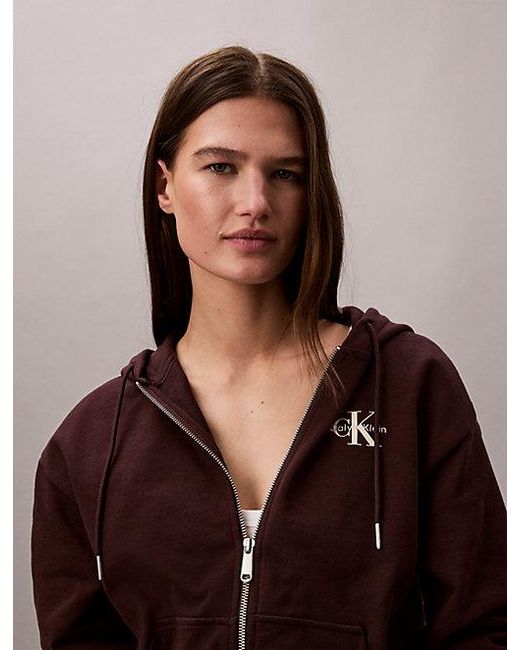 Calvin Klein Multicolor Jeans Relaxed Monogram Zip Hoodie