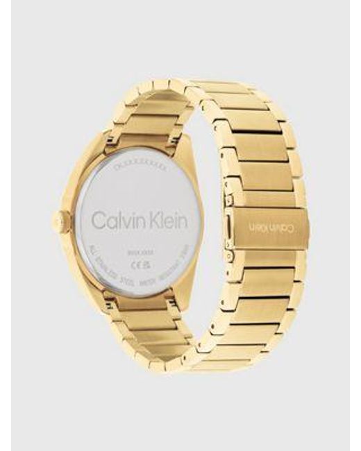 Reloj de pulsera con esfera de rayos de sol Calvin Klein de hombre de color Metallic