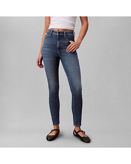 Calvin Klein Blue Jeans High Rise Skinny Jeans