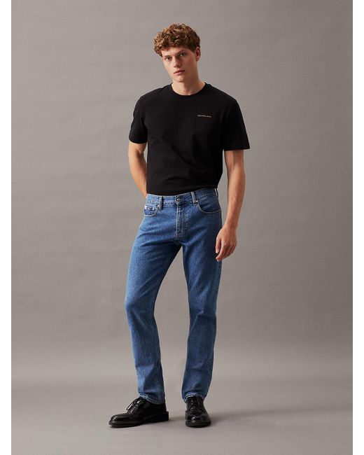 T-shirt avec logo dans le dos Calvin Klein pour homme en coloris Black