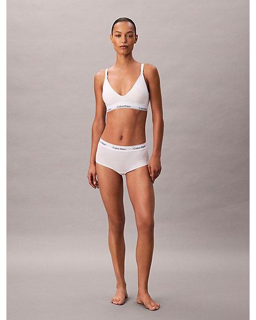 Calvin Klein White Maternity Bralette Icon Cotton Modal