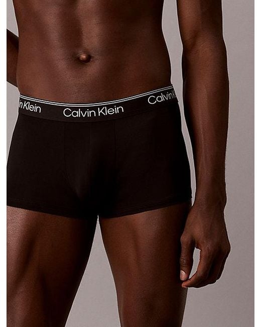 Calvin Klein Black 7 Pack Low Rise Trunks Micro Stretch for men