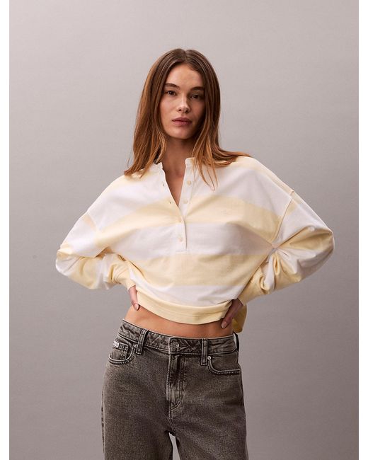 Calvin Klein Multicolor Varsity Stripe Henley Top