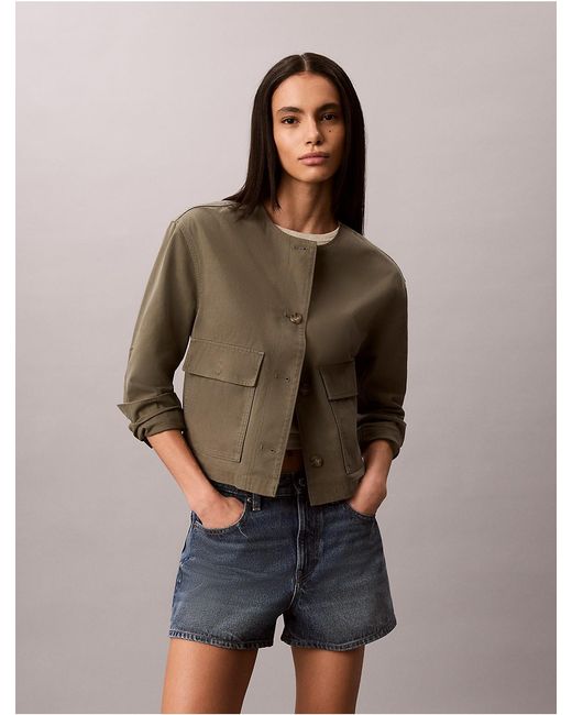 Calvin Klein Brown Canvas Jacket