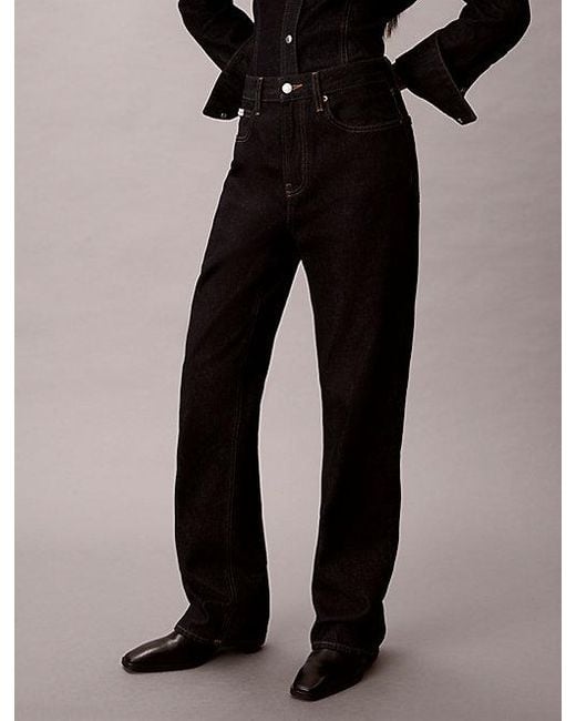 Calvin Klein Black Jeans Straight Bootcut Jeans