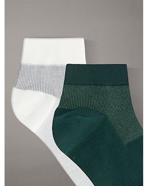 Calvin Klein Gray 2 Pack Moisture-Wicking Ankle Socks for men