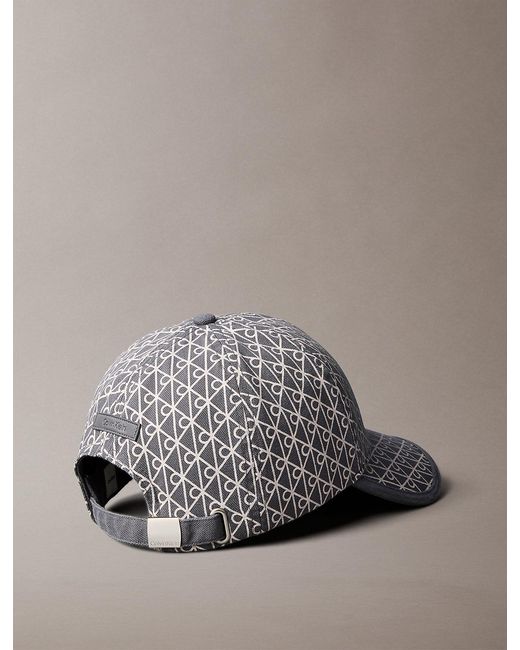 Calvin Klein Metallic Canvas Emblem Logo Baseball Cap for men