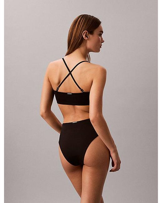 Calvin Klein Brown Bandeau Bikini Top Ck Essentials