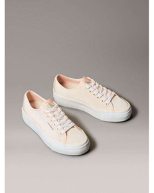 Calvin Klein Multicolor Jeans Moiré Comfort Platform Trainers