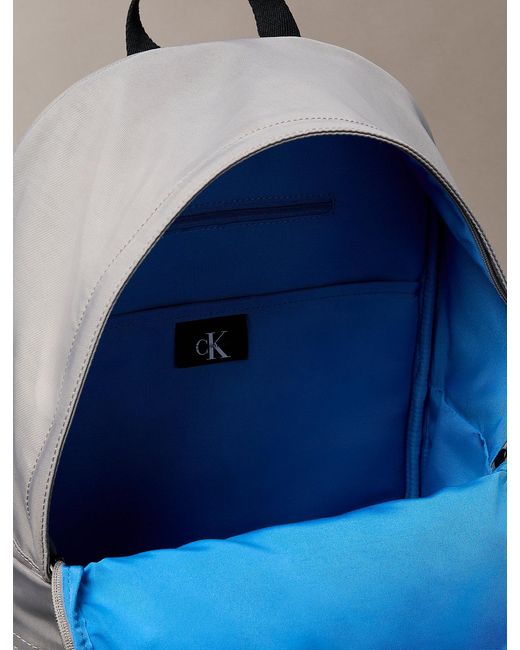 Calvin Klein Gray Nylon Monologo Round Backpack for men