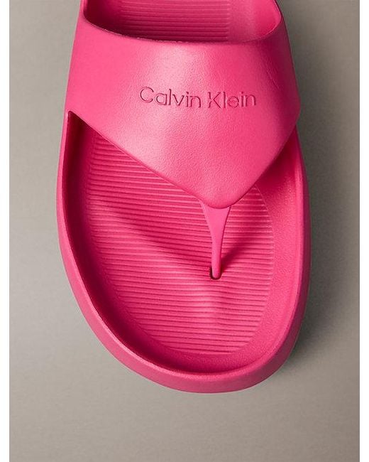 Calvin Klein Pink Dorita Platform One Piece Sandals