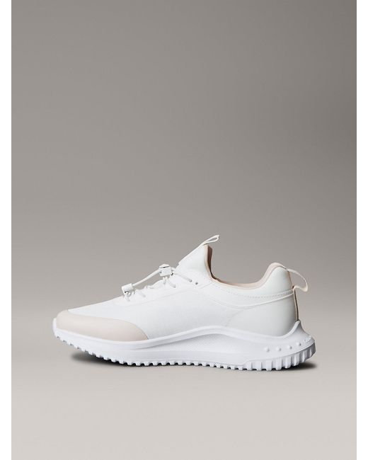 Calvin Klein White No-Tie Bungee Ultralight Trainers