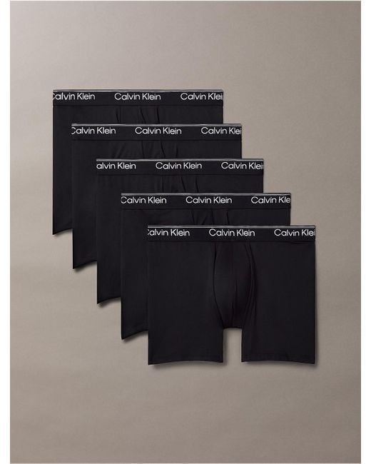 Calvin Klein Black 5 Pack Boxer Briefs for men