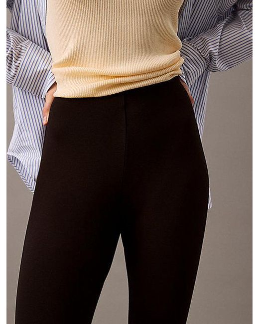 Calvin Klein Black Ponte Skinny Fit Trousers