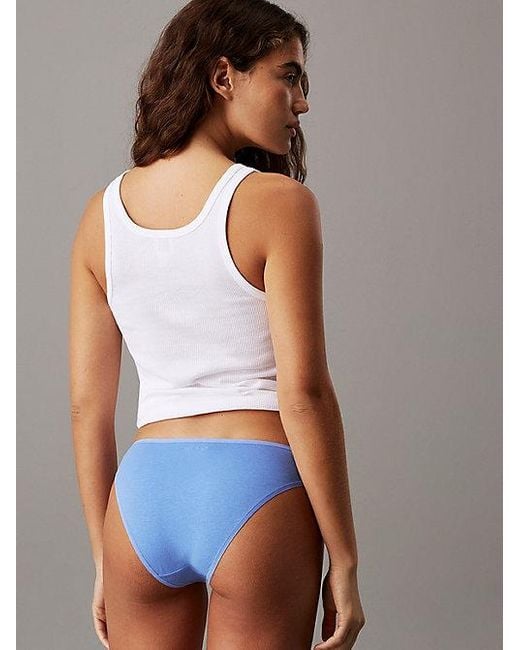 Calvin Klein White Low Rise Bikini Briefs Ideal Cotton