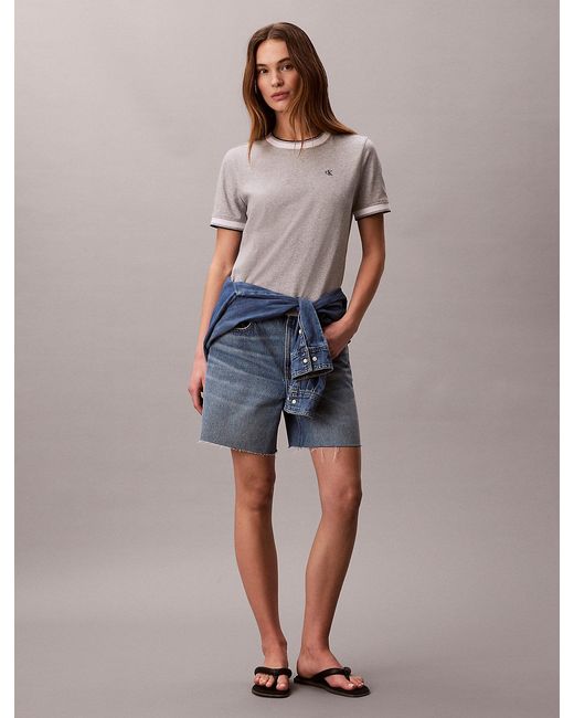 Calvin Klein Blue Sporty Ringer T-Shirt