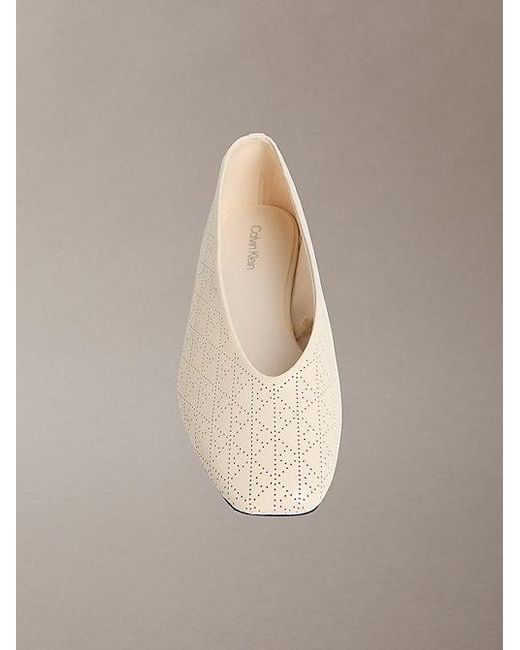 Calvin Klein Multicolor Liliana Leather Logo Ballerinas