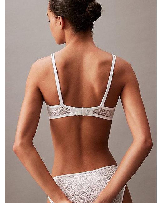 Calvin Klein White Demi Bra Sheer Marquisette