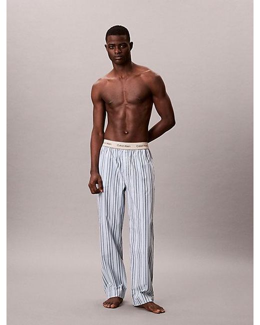 Calvin Klein Multicolor Cotton Poplin Pyjama Pants for men