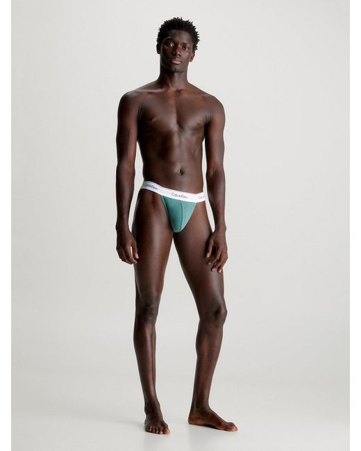 Calvin Klein White 3 Pack Thongs - Modern Cotton for men