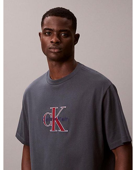 Calvin Klein Multicolor Jeans Monologo Graphic Relaxed T-Shirt for men