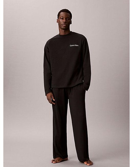 Calvin Klein Black Pyjama Top Cotton Classics for men