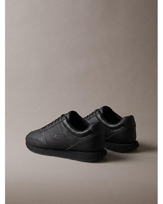 Calvin Klein Brown Signature Logo Runner Trainers for men