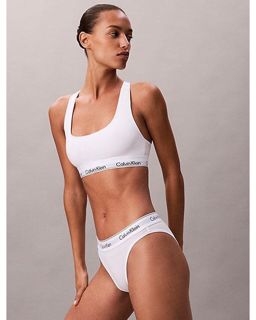 Calvin Klein Ongevoerde Bralette in het White