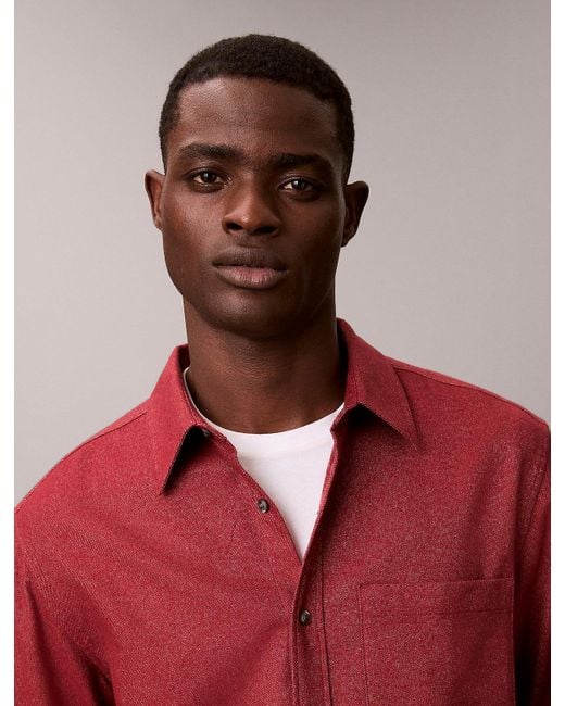 Camicia Button-Down di Calvin Klein in Red da Uomo