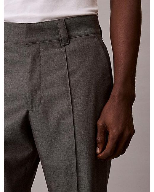 Calvin Klein Brown 90S Straight Viscose Blend Trousers for men