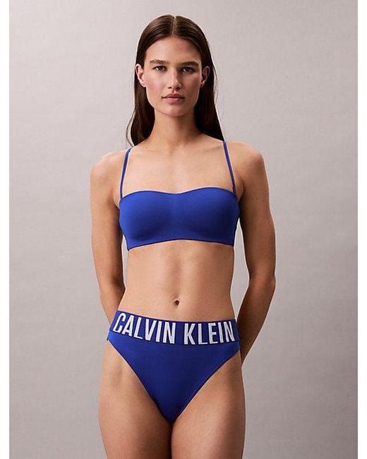 Calvin Klein Slip Met Hoge Taille in het Blue
