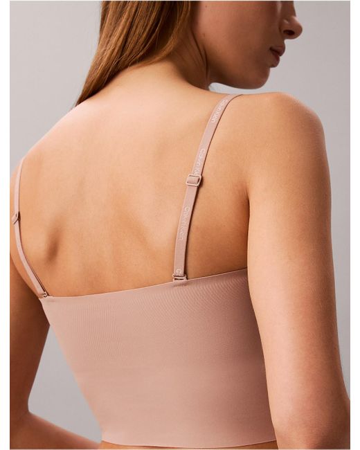 Calvin Klein Brown Invisibles Longline Wirefree Bandeau