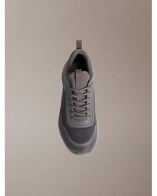 Calvin Klein Gray Ck Curve Lightweight Runner Trainers for men