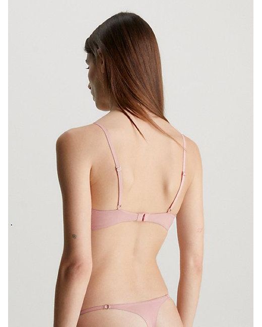 Calvin Klein Pink Lift Balconette Bra Minimalist