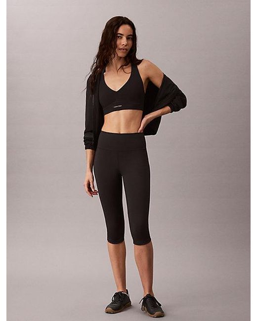 Calvin Klein Black Sport Quick Dry Medium Impact Sports Bra
