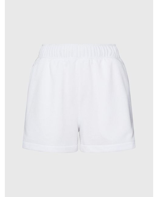 Calvin Klein White French Terry Gym Shorts