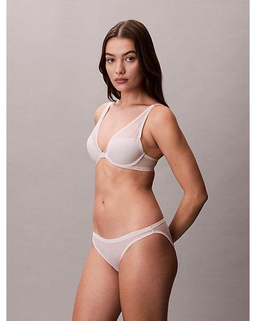 Calvin Klein Multicolor Push Up Plunge Bra Minimalist Mesh